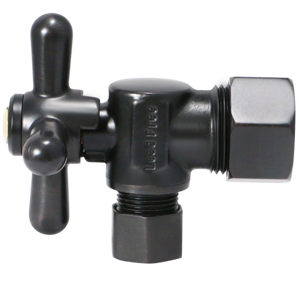 5/8 inch x 3/8 inch OD Compression Angle Valve, Oil Rubbed Bronze