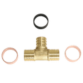 3/4 Inch PB (Polybutylene) x 3/4 Inch PB x 3/4 Inch PEX-B Barb Crimp Tee