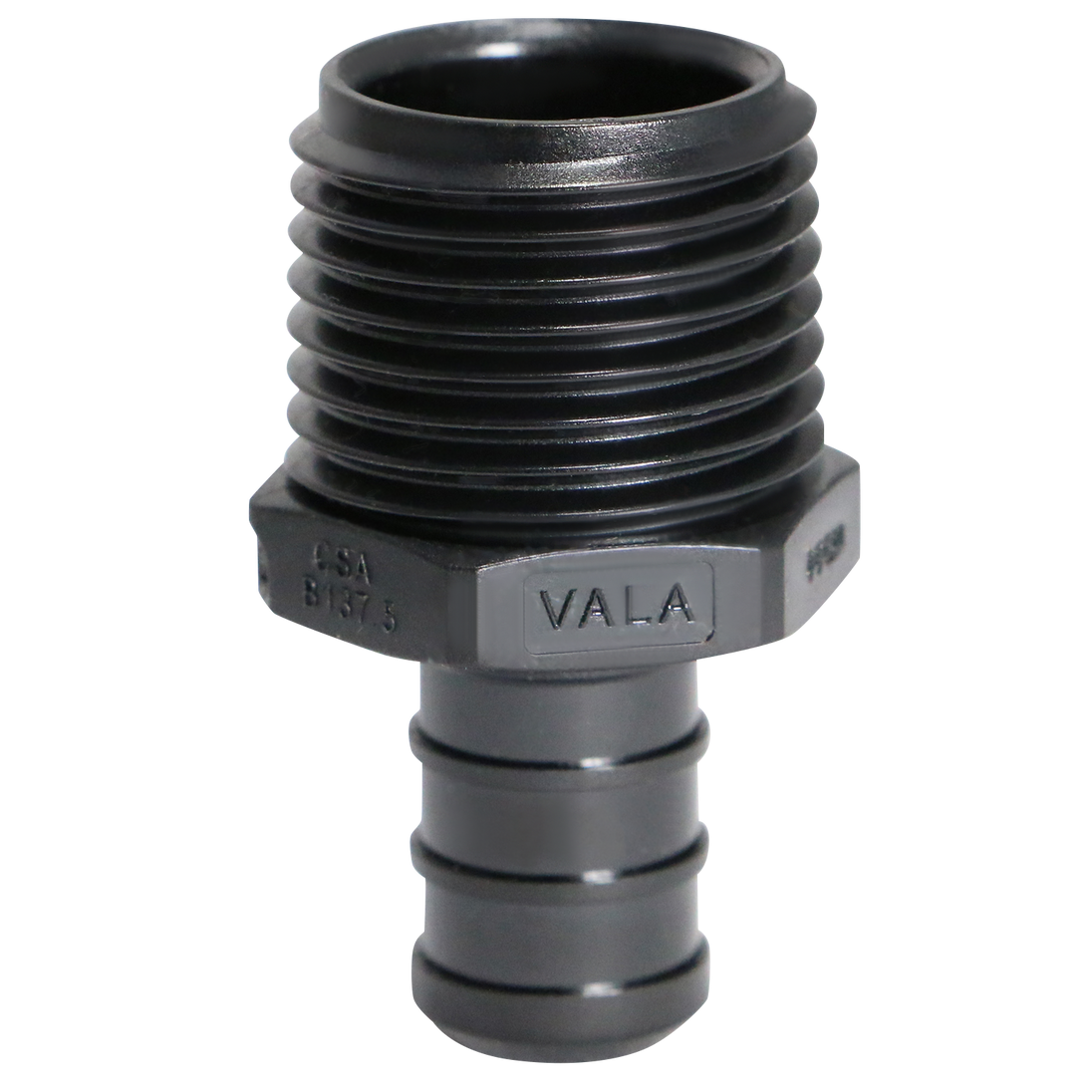 1/2 Inch PEX-B Barb Crimp x 1/2 Inch Male NPT Poly Alloy Adapter