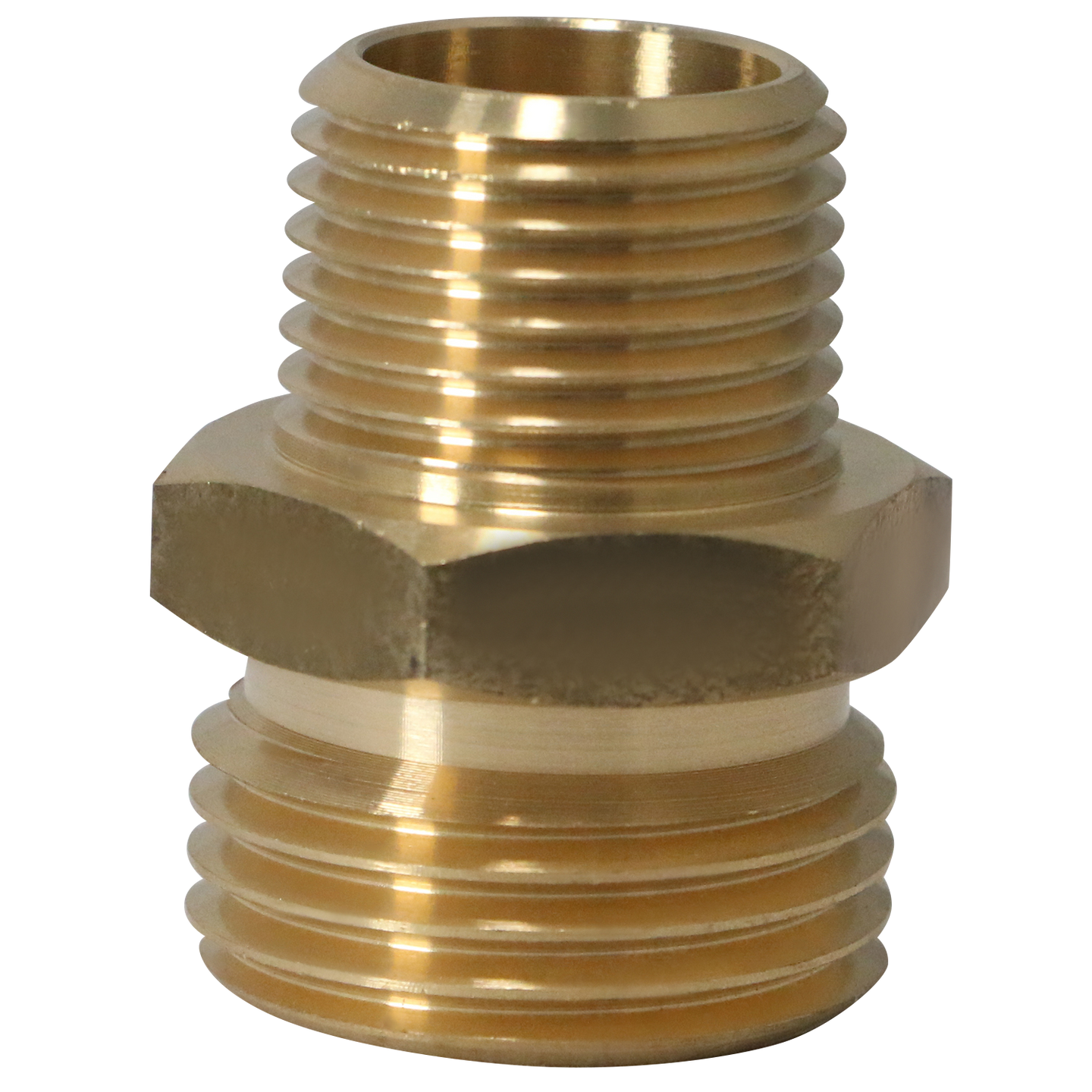 3/4 Inch MHT x 1/2 Inch MIP Hose-to-Pipe Adapter