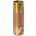 Red Brass Nipple | 1/2 in x 2-1/2 in
