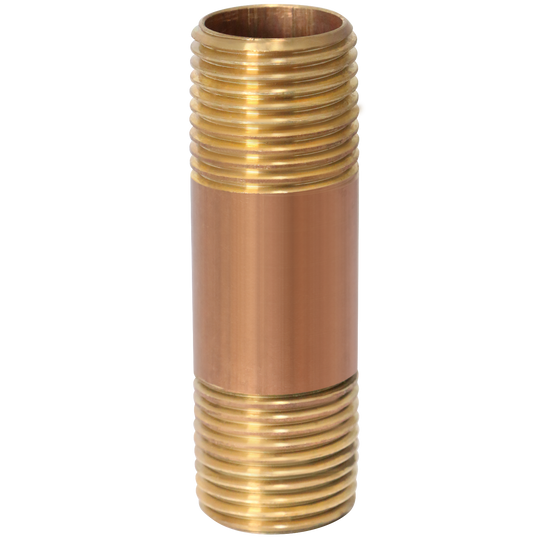 Red Brass Nipple | 1/2 in x 2-1/2 in