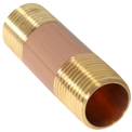 Red Brass Nipple | 1/2 in x 2-1/2 in