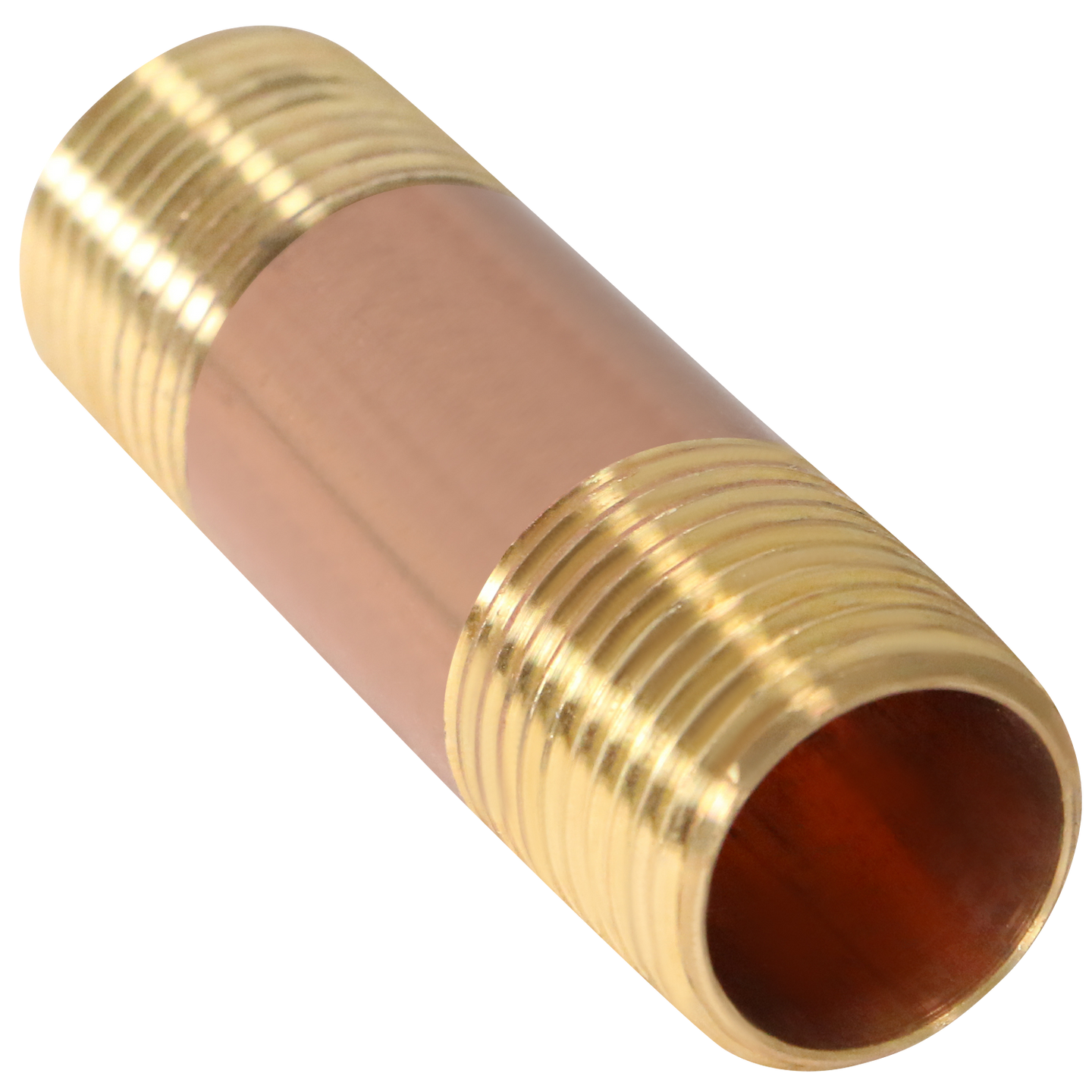 Red Brass Nipple | 1/2 in x 2-1/2 in