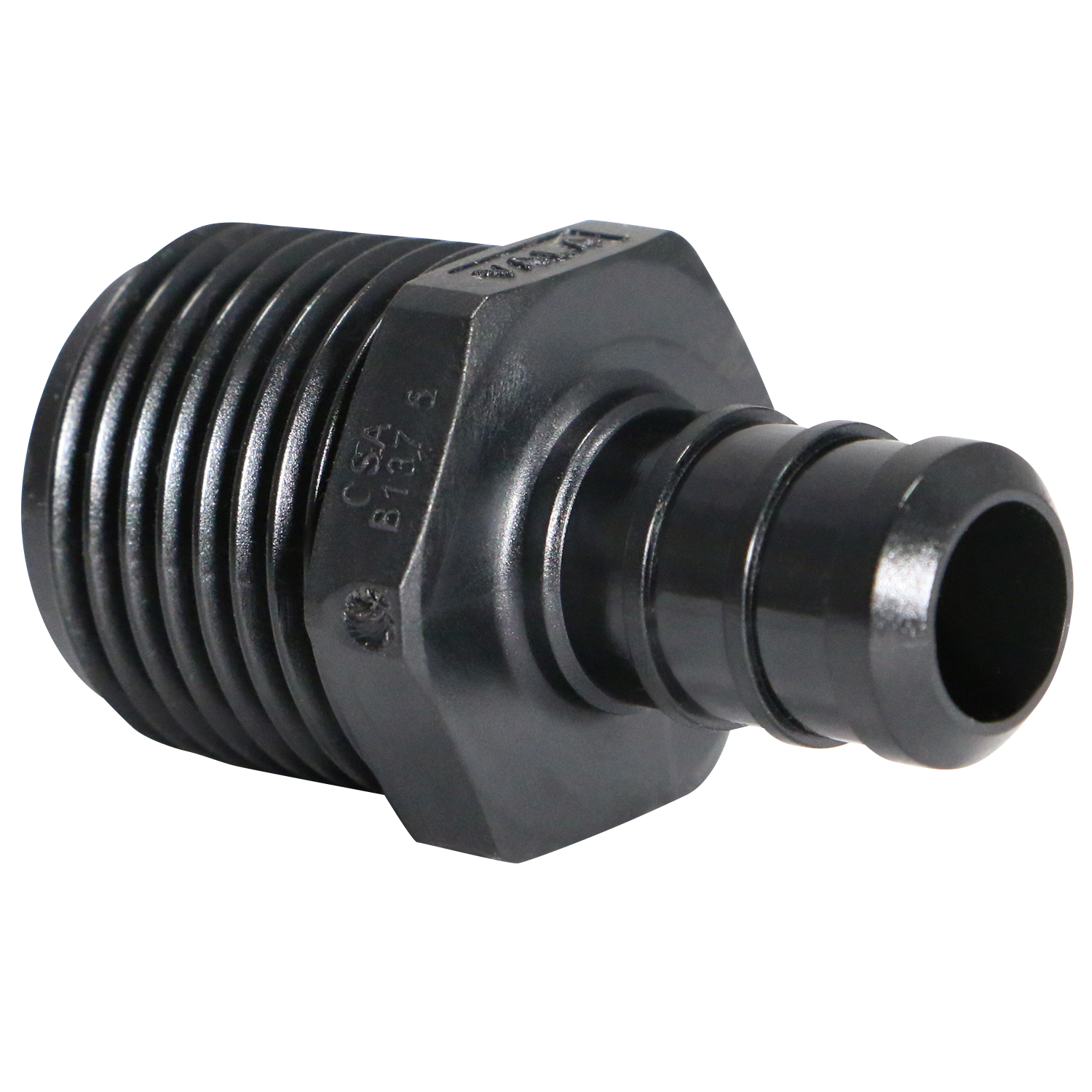 Poly Alloy Pex B Male NPT Adapter Measuring Poly Alloy Pex B 1/2" x 1/2" Male NPT Adapter Specifically Poly Alloy Pex B Male NPT Adapter