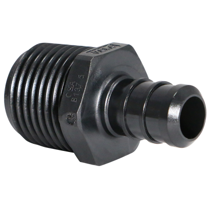 Poly Alloy Pex B Male NPT Adapter Measuring Poly Alloy Pex B 1/2" x 1/2" Male NPT Adapter Specifically Poly Alloy Pex B Male NPT Adapter