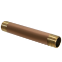 3/4 in x 6 in Red Brass Nipple