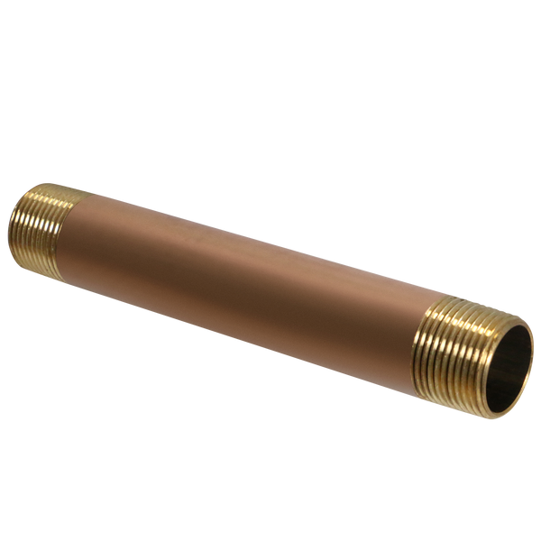 3/4 in x 6 in Red Brass Nipple