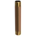 3/4 in x 6 in Red Brass Nipple
