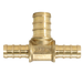 3/8 Inch x 3/8 Inch x 1/2 Inch PEX-B Barb Crimp Reducing Tee
