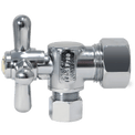5/8 inch x 3/8 inch OD Compression Angle Valve, Polished Chrome