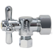 5/8 inch x 3/8 inch OD Compression Angle Valve, Polished Chrome