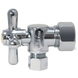 5/8 inch x 3/8 inch OD Compression Angle Valve, Polished Chrome