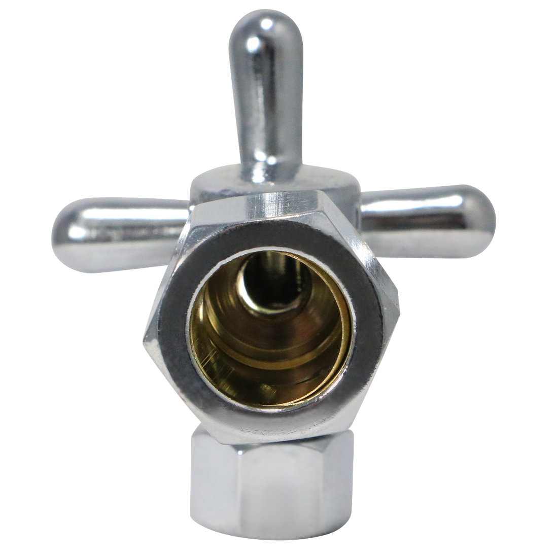 5/8 inch x 3/8 inch OD Compression Angle Valve, Polished Chrome