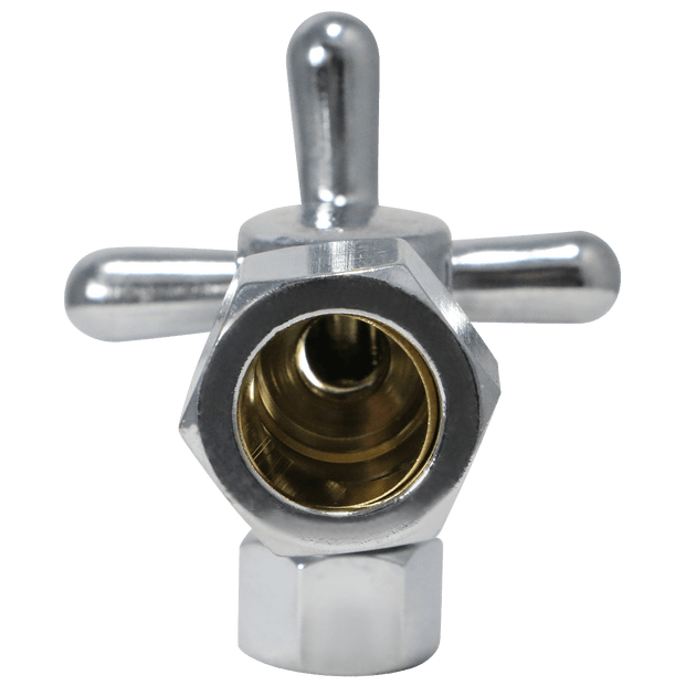 5/8 inch x 3/8 inch OD Compression Angle Valve, Polished Chrome
