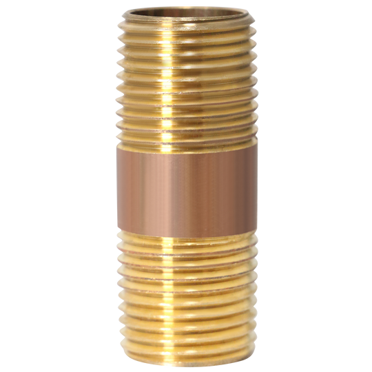 1/2 in x 2 in Red Brass Nipple