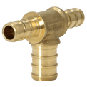 3/8 Inch x 3/8 Inch x 1/2 Inch PEX-B Barb Crimp Reducing Tee