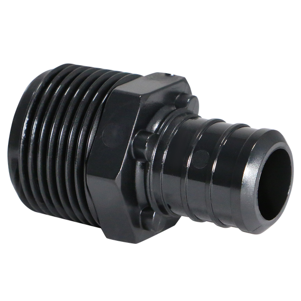 3/4 Inch PEX-B Barb Crimp x 3/4 Inch Male NPT Poly Alloy Adapter