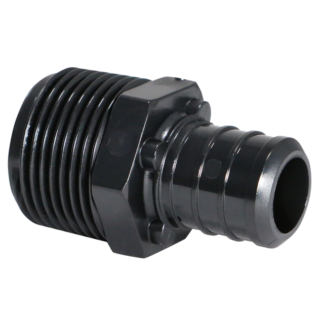 3/4 Inch PEX-B Barb Crimp x 3/4 Inch Male NPT Poly Alloy Adapter