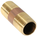 1/2 in x 2 in Red Brass Nipple