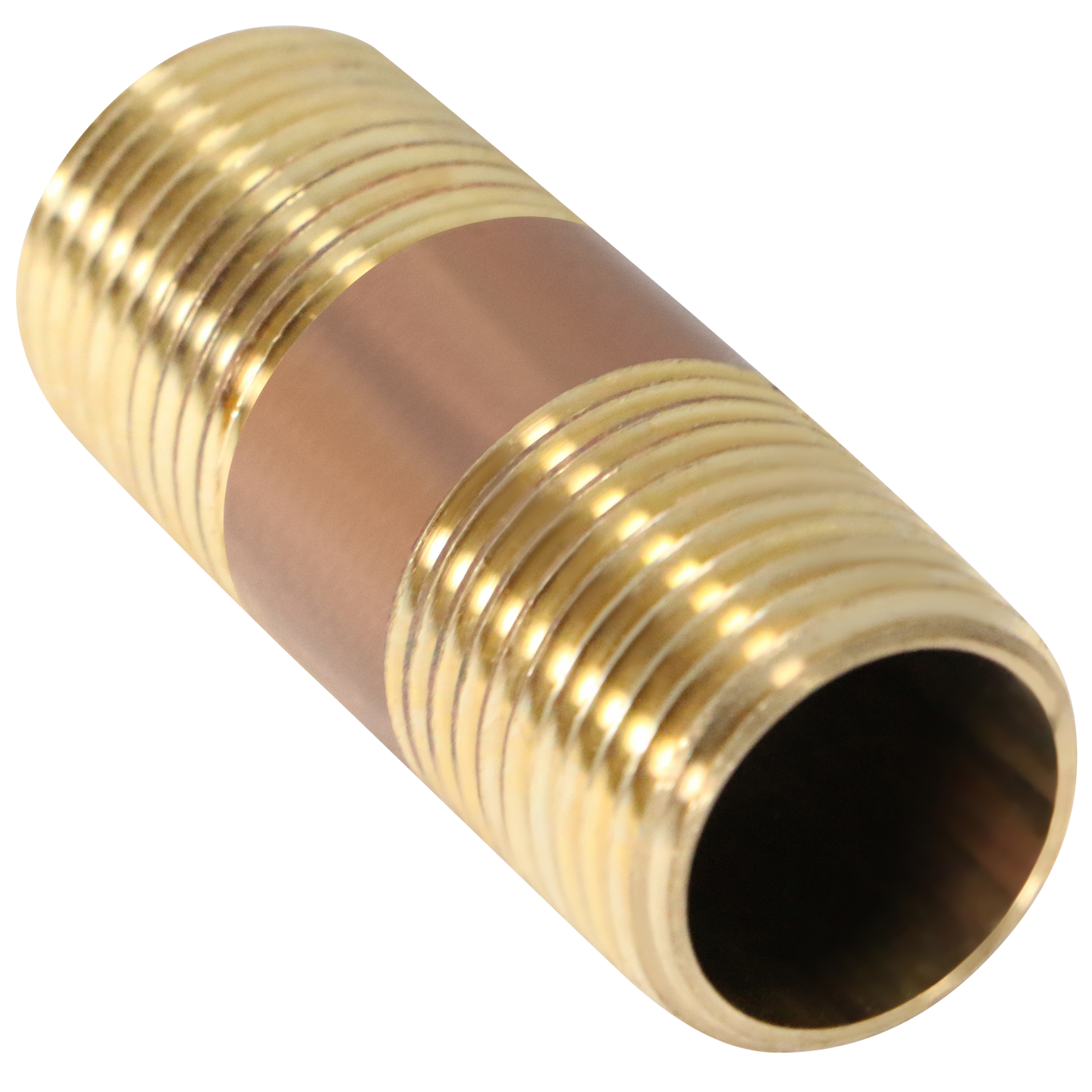 1/2 in x 2 in Red Brass Nipple