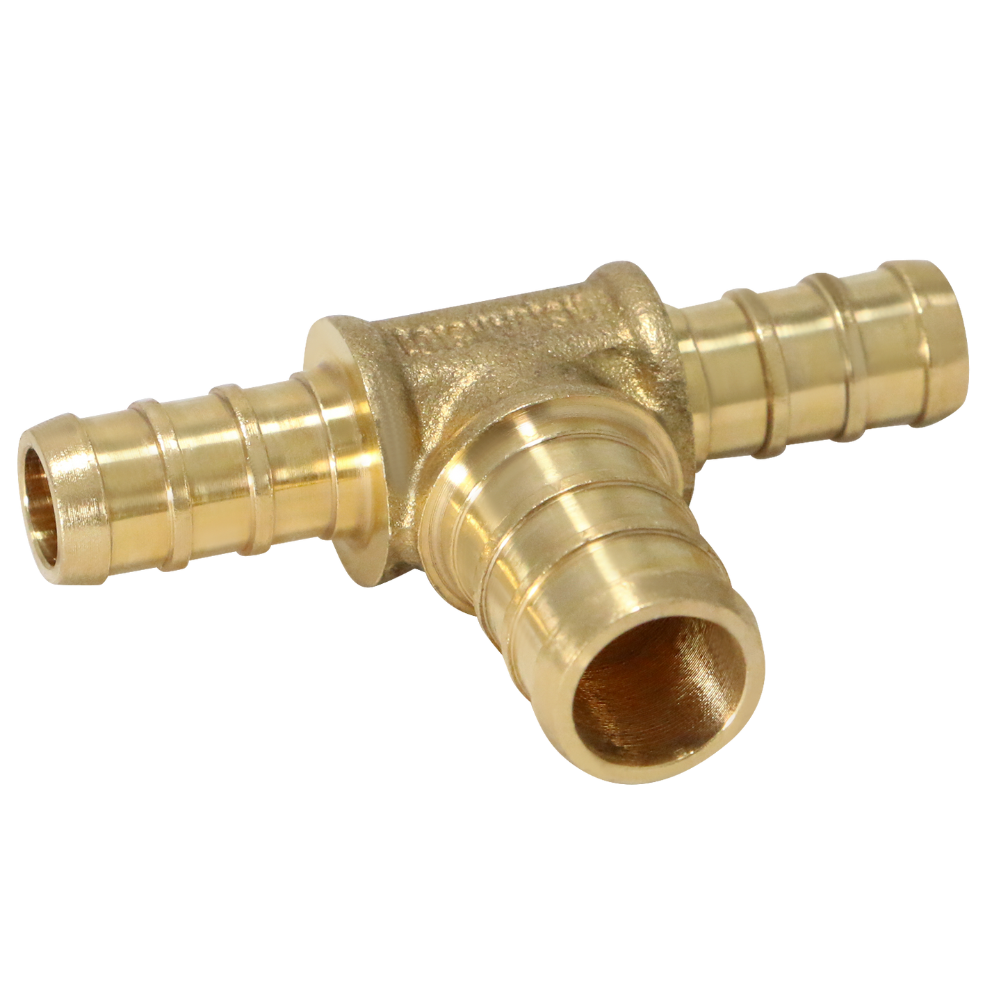 3/8 Inch x 3/8 Inch x 1/2 Inch PEX-B Barb Crimp Reducing Tee