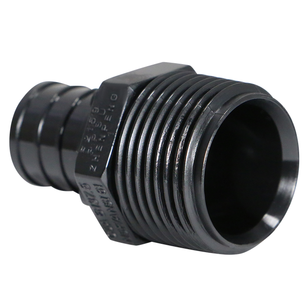 3/4 Inch PEX-B Barb Crimp x 3/4 Inch Male NPT Poly Alloy Adapter