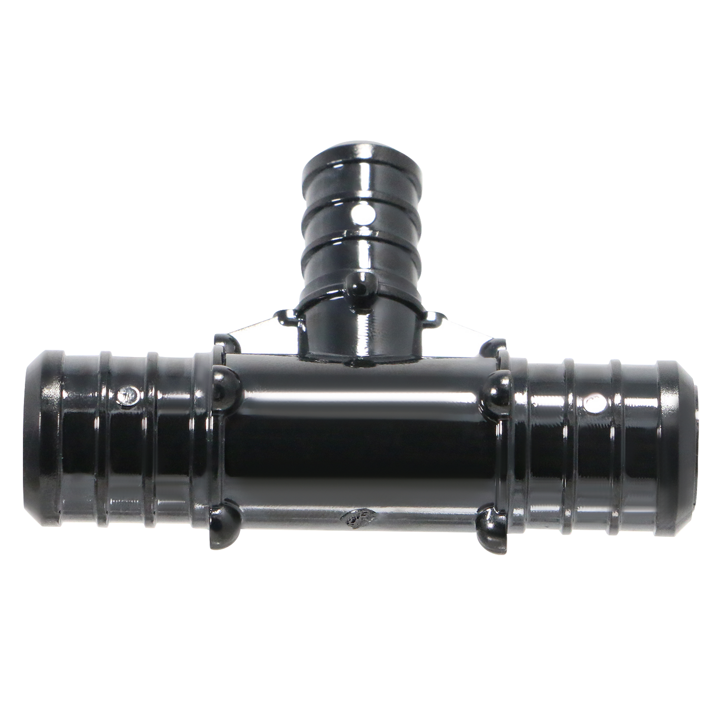 3/4 Inch X 3/4 Inch X 1/2 Inch PEX-B Barb Crimp Poly Alloy Tee