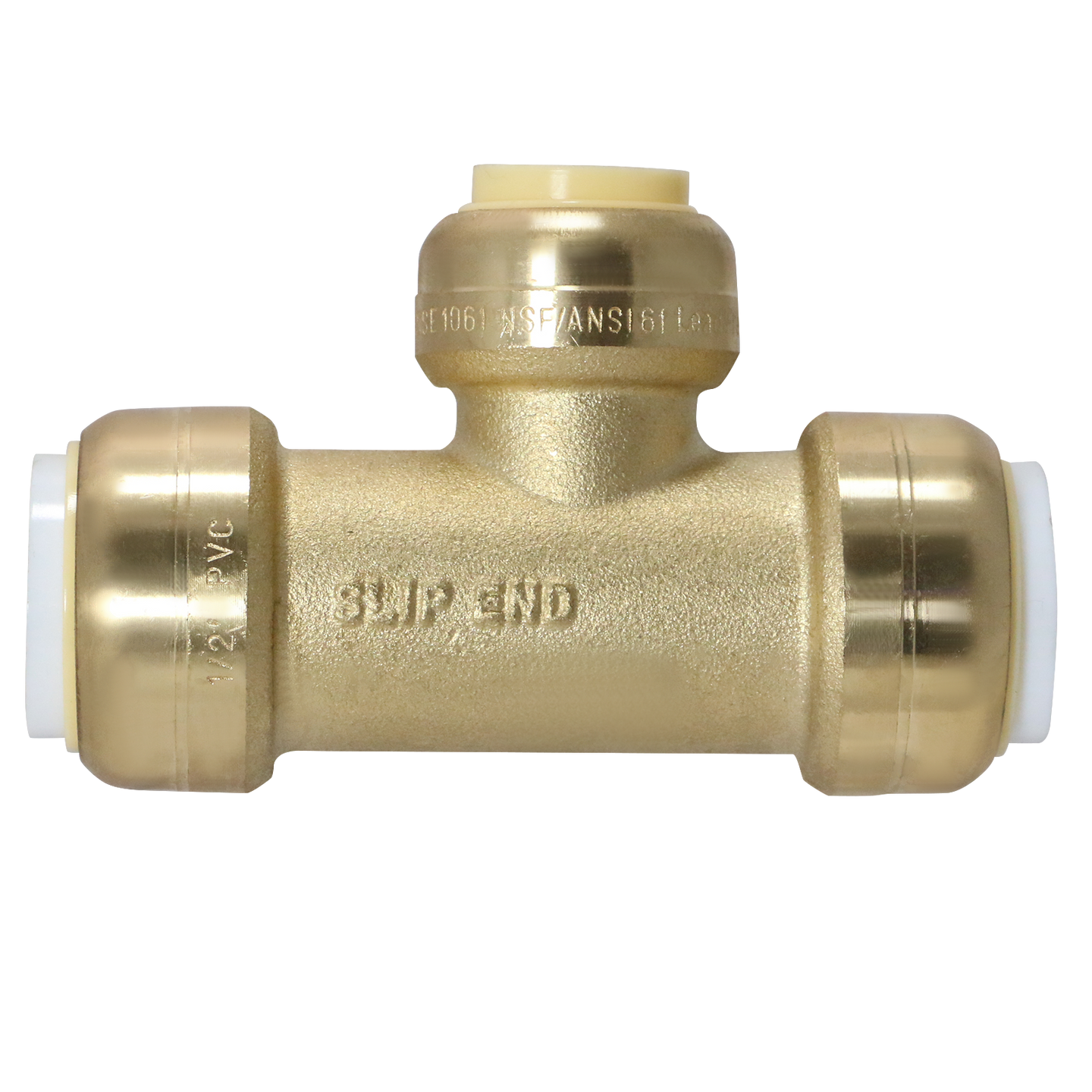 1/2 inch PVC x 1/2 Inch PVC x 1/2 Inch CTS Push-to-Connect Tee