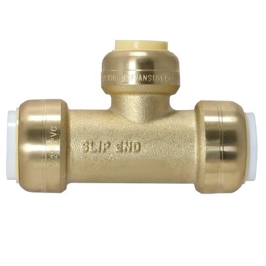 1/2 inch PVC x 1/2 Inch PVC x 1/2 Inch CTS Push-to-Connect Tee
