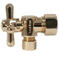 5/8 inch x 3/8 inch OD Compression Angle Valve, Golden