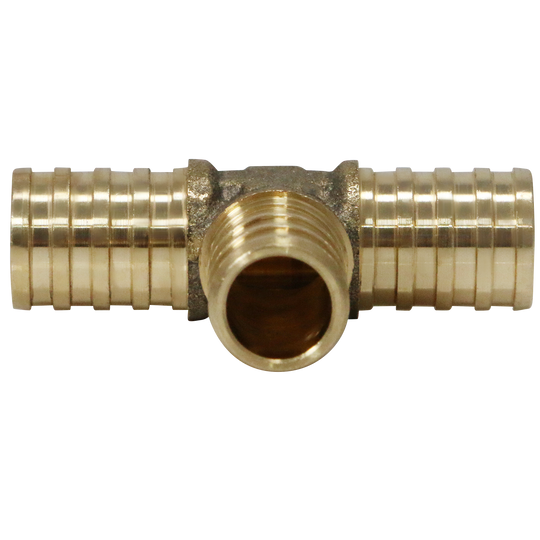1/2 Inch PB (Polybutylene) x 1/2 Inch PB x 1/2 Inch PEX-B Barb Crimp Tee