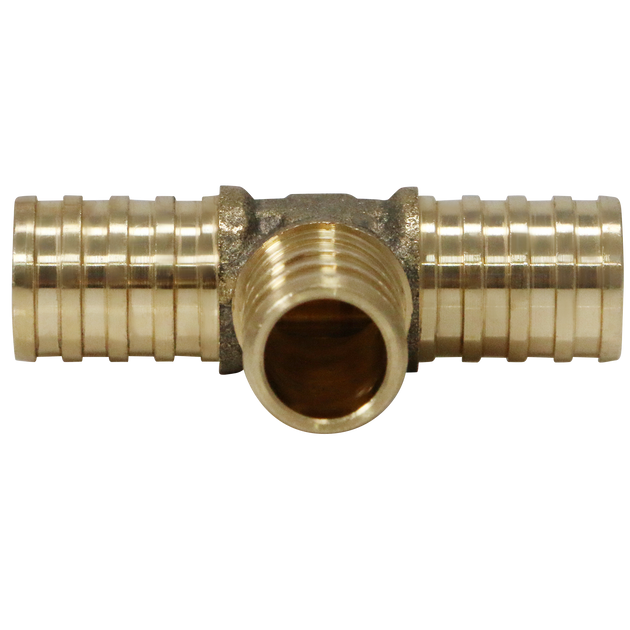 1/2 Inch PB (Polybutylene) x 1/2 Inch PB x 1/2 Inch PEX-B Barb Crimp Tee