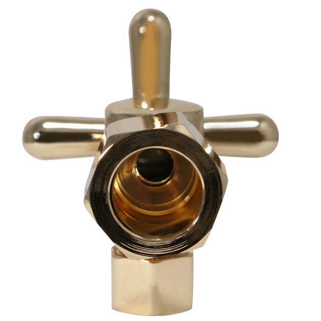 5/8 inch x 3/8 inch OD Compression Angle Valve, Golden