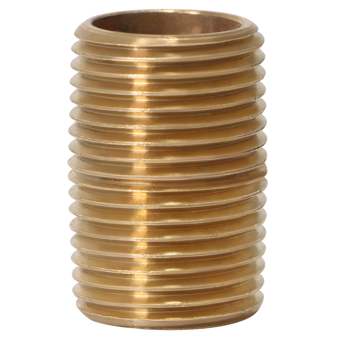 3/8 in x 1 in Red Brass Nipple