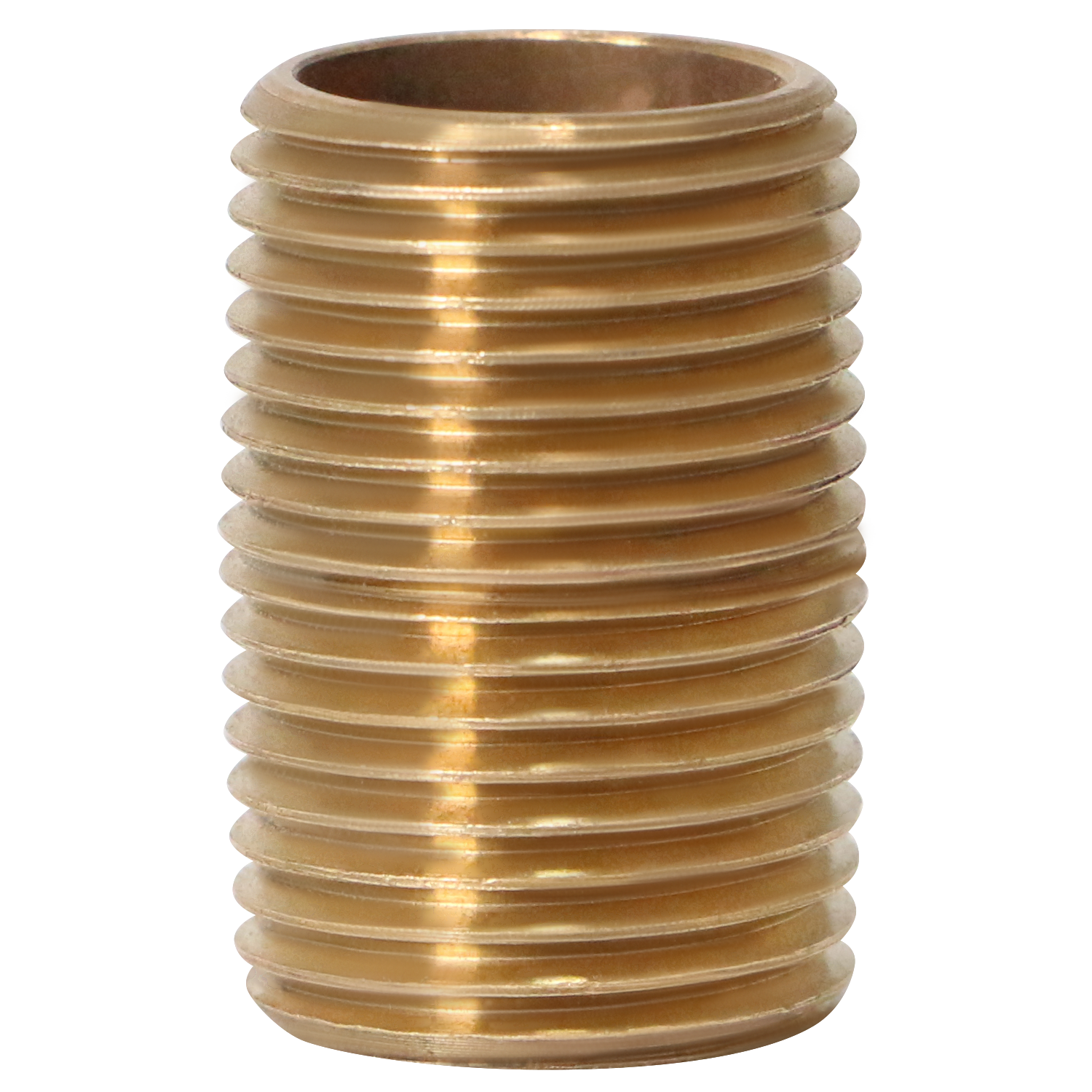 3/8 in x 1 in Red Brass Nipple