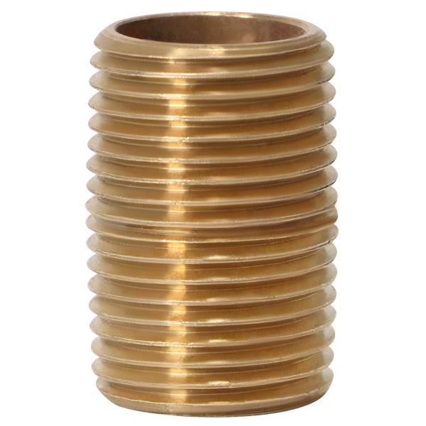 3/8 in x 1 in Red Brass Nipple