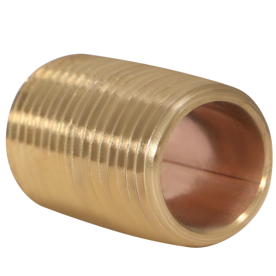 3/8 in x 1 in Red Brass Nipple