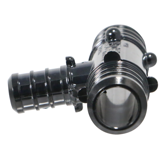 3/4 Inch X 3/4 Inch X 1/2 Inch PEX-B Barb Crimp Poly Alloy Tee