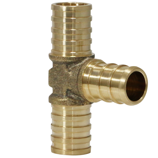 1/2 Inch PB (Polybutylene) x 1/2 Inch PB x 1/2 Inch PEX-B Barb Crimp Tee
