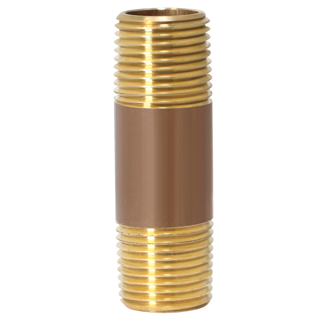 3/8 Inch X 2 Inch LENGTH RED BRASS NIPPLE