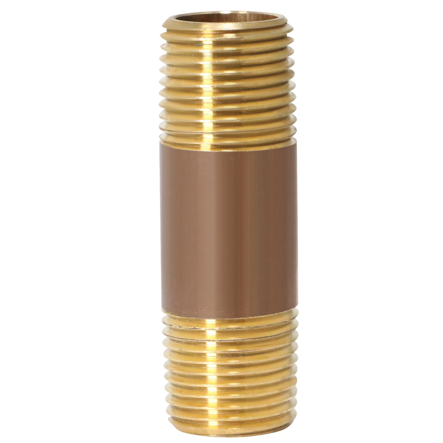 3/8 Inch X 2 Inch LENGTH RED BRASS NIPPLE