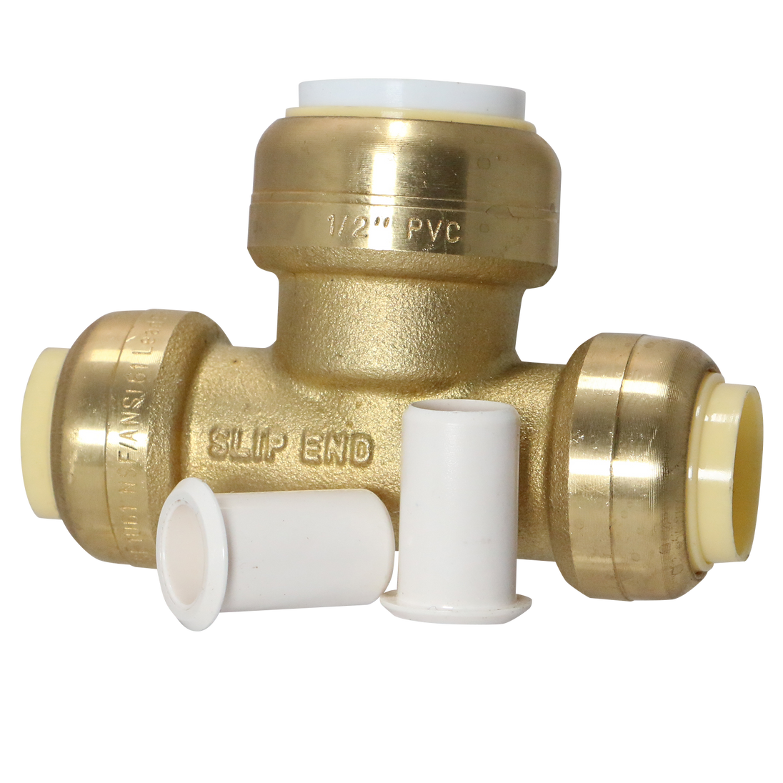 1/2 Inch CTS x 1/2 Inch CTS x 1/2 Inch PVC Push-to-Connect Tee