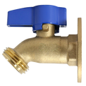1/2 Inch FPT x 3/4 Inch MHT 1/4 Turn Hose Bibb Valve with Flange