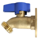 1/2 Inch FPT x 3/4 Inch MHT 1/4 Turn Hose Bibb Valve with Flange