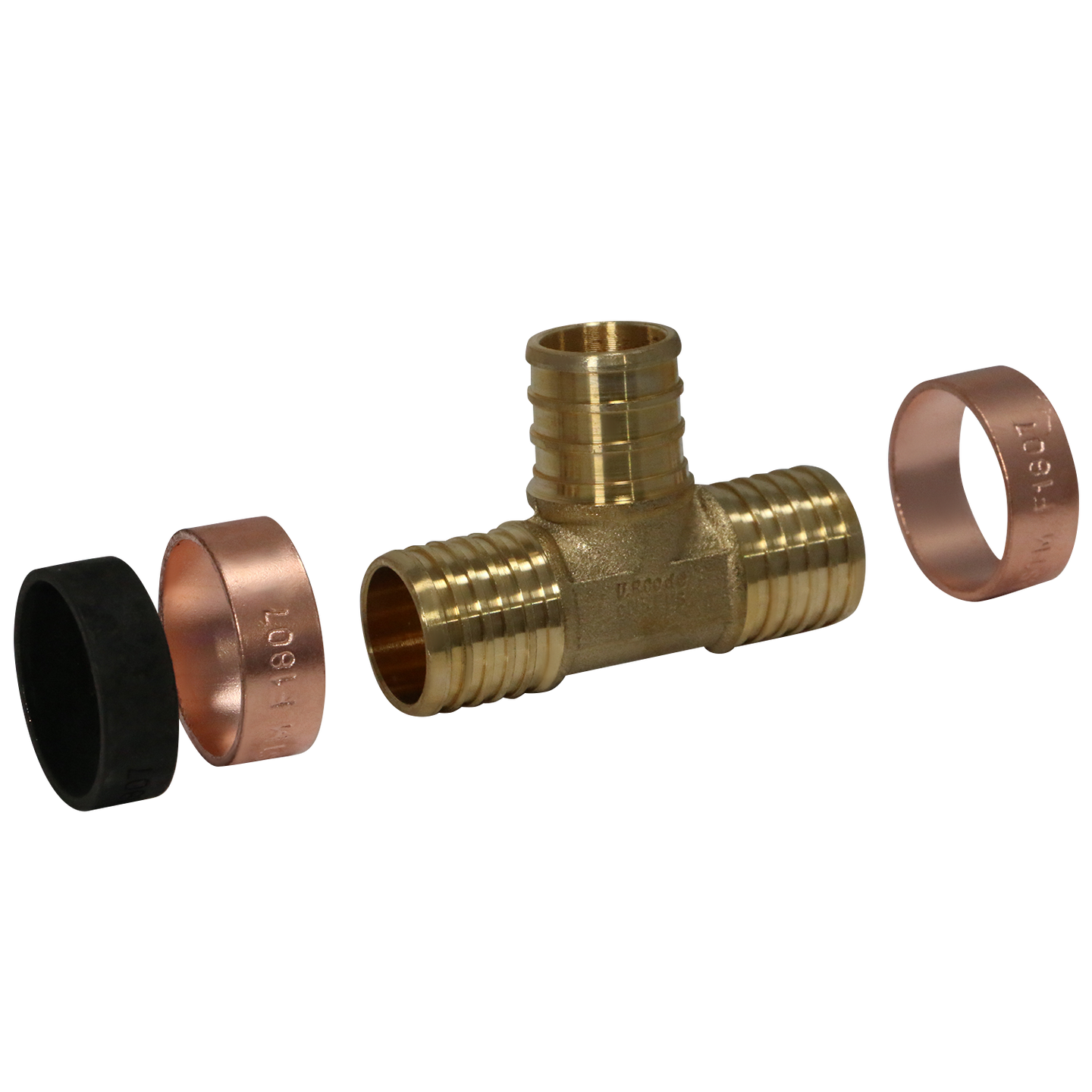 3/4 Inch PB (Polybutylene) x 3/4 Inch PB x 3/4 Inch PEX-B Barb Crimp Tee