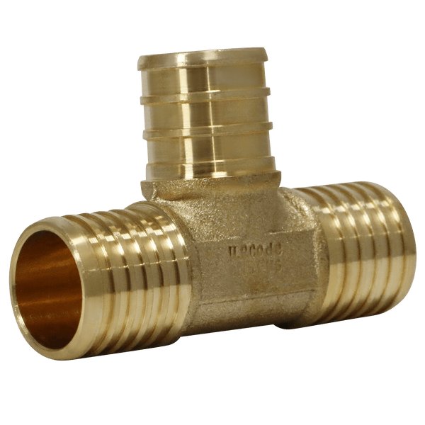 3/4 Inch PB (Polybutylene) x 3/4 Inch PB x 3/4 Inch PEX-B Barb Crimp Tee