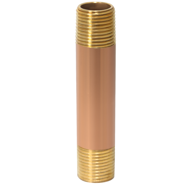 3/8 in X 3 in Red Brass Nipple