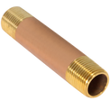 3/8 in X 3 in Red Brass Nipple
