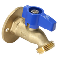 1/2 Inch FPT x 3/4 Inch MHT 1/4 Turn Hose Bibb Valve with Flange